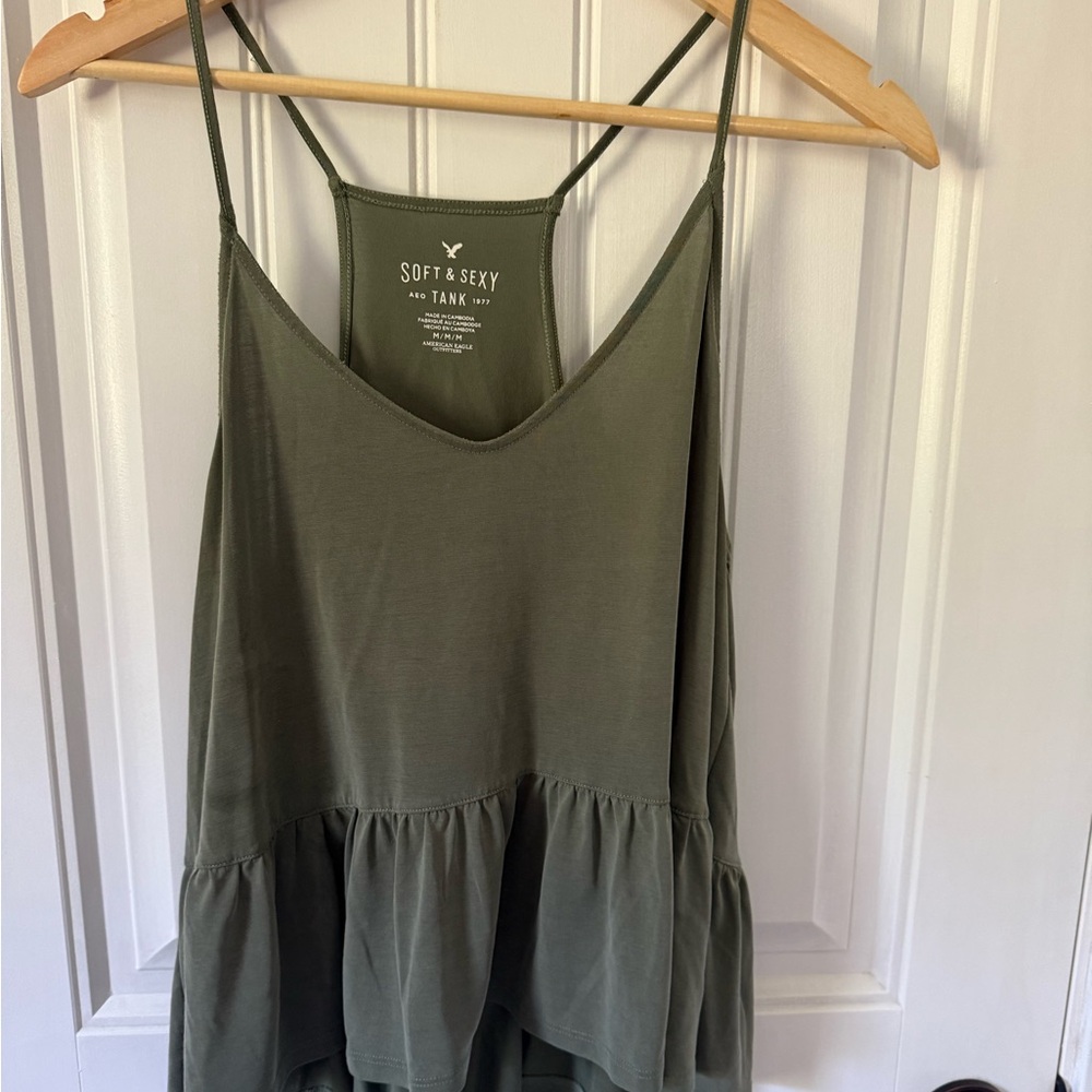 American Eagle Outfitters Soft & Sexy Olive Camisole
